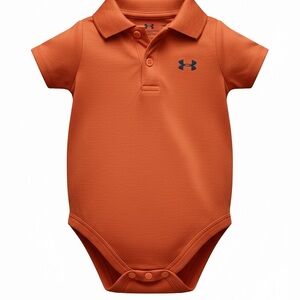 Under Armour Baby 9/12 month Orange Short Sleeve Bodysuit Onesie